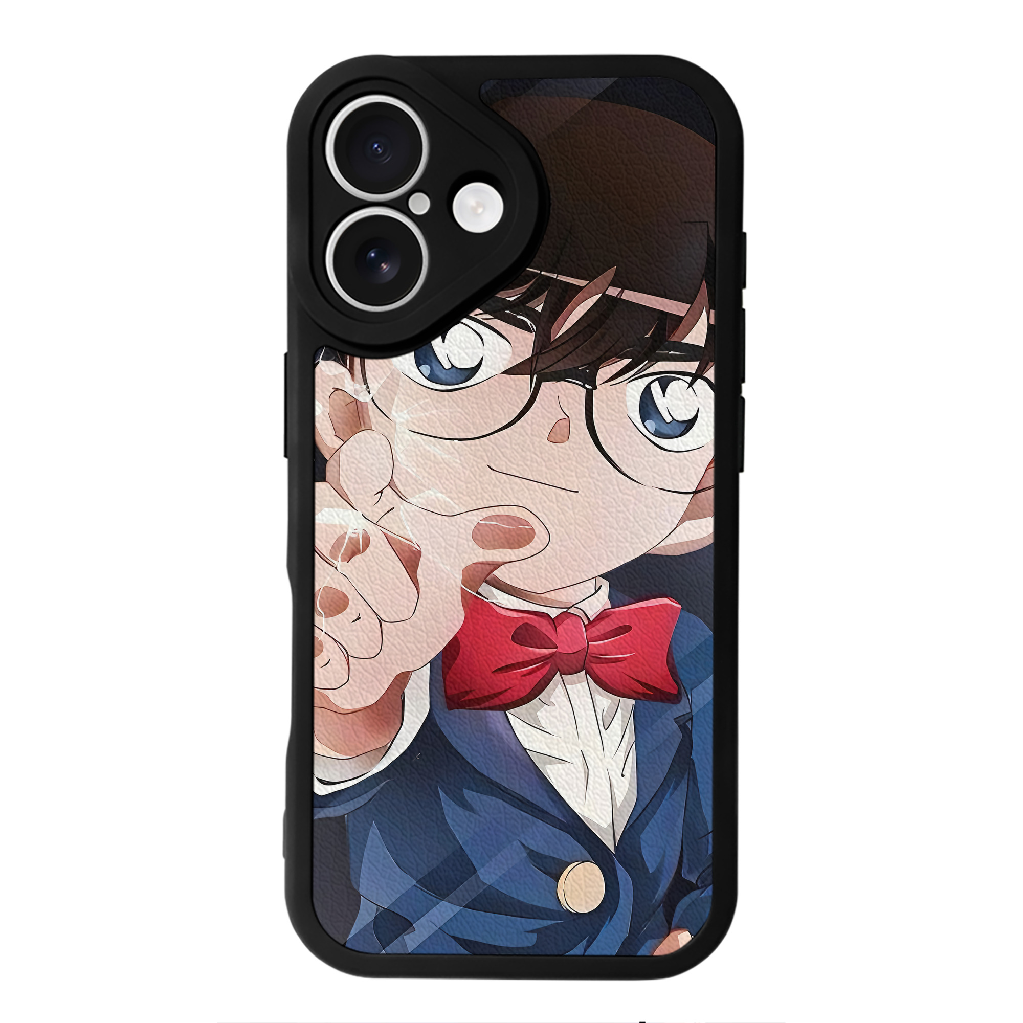 （画像用） 名探偵コナン Detective Conan 【iPhone 16シリーズ対応】シリコンスマホケース（レザー調） 材質：シリコン